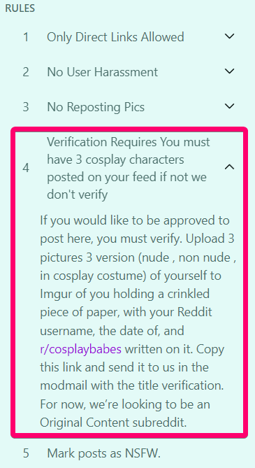 subreddit verify rules