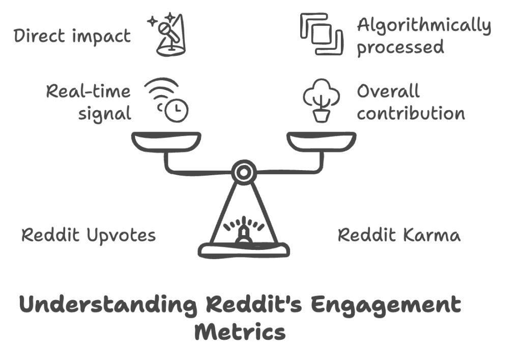 upvote vs karma infographic