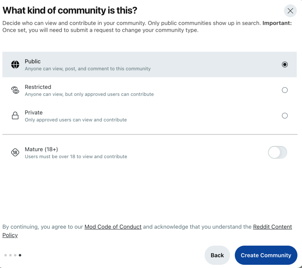 create community 4